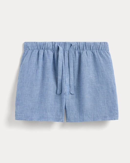 The Drawstring Boxer Short in Linen | Chambray