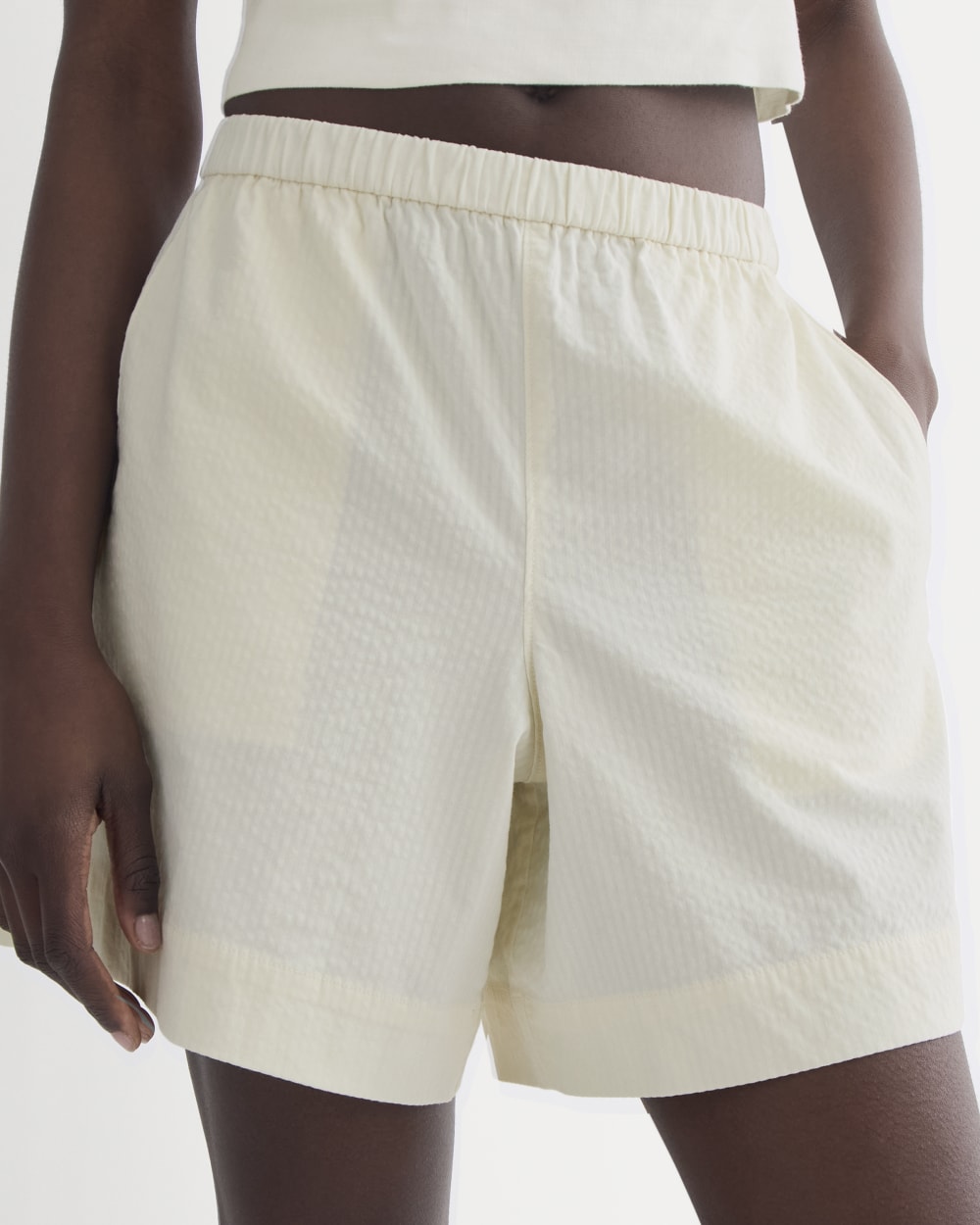 The Seersucker Pull-On Short | Bone