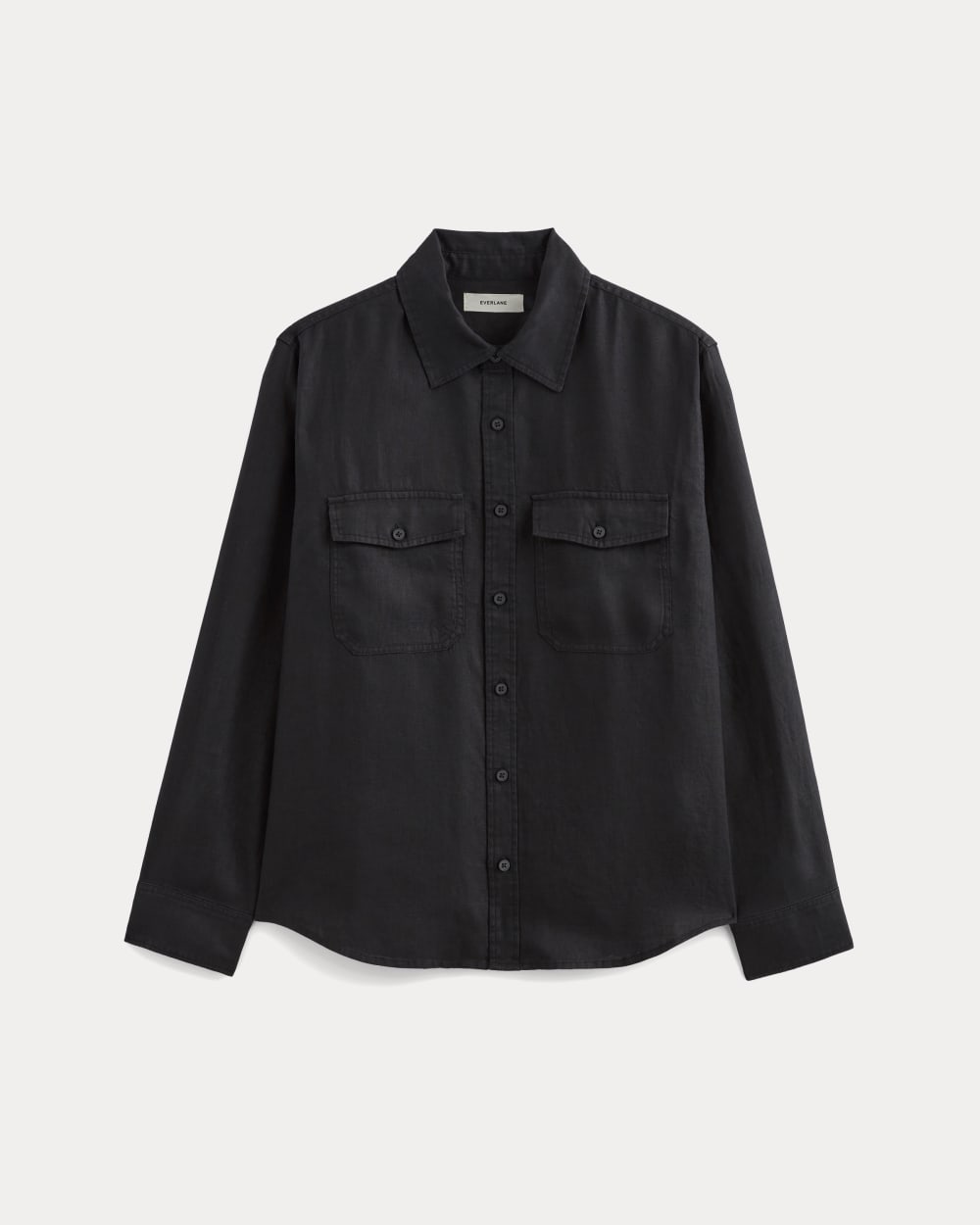 The Linen Utility Shirt | Black