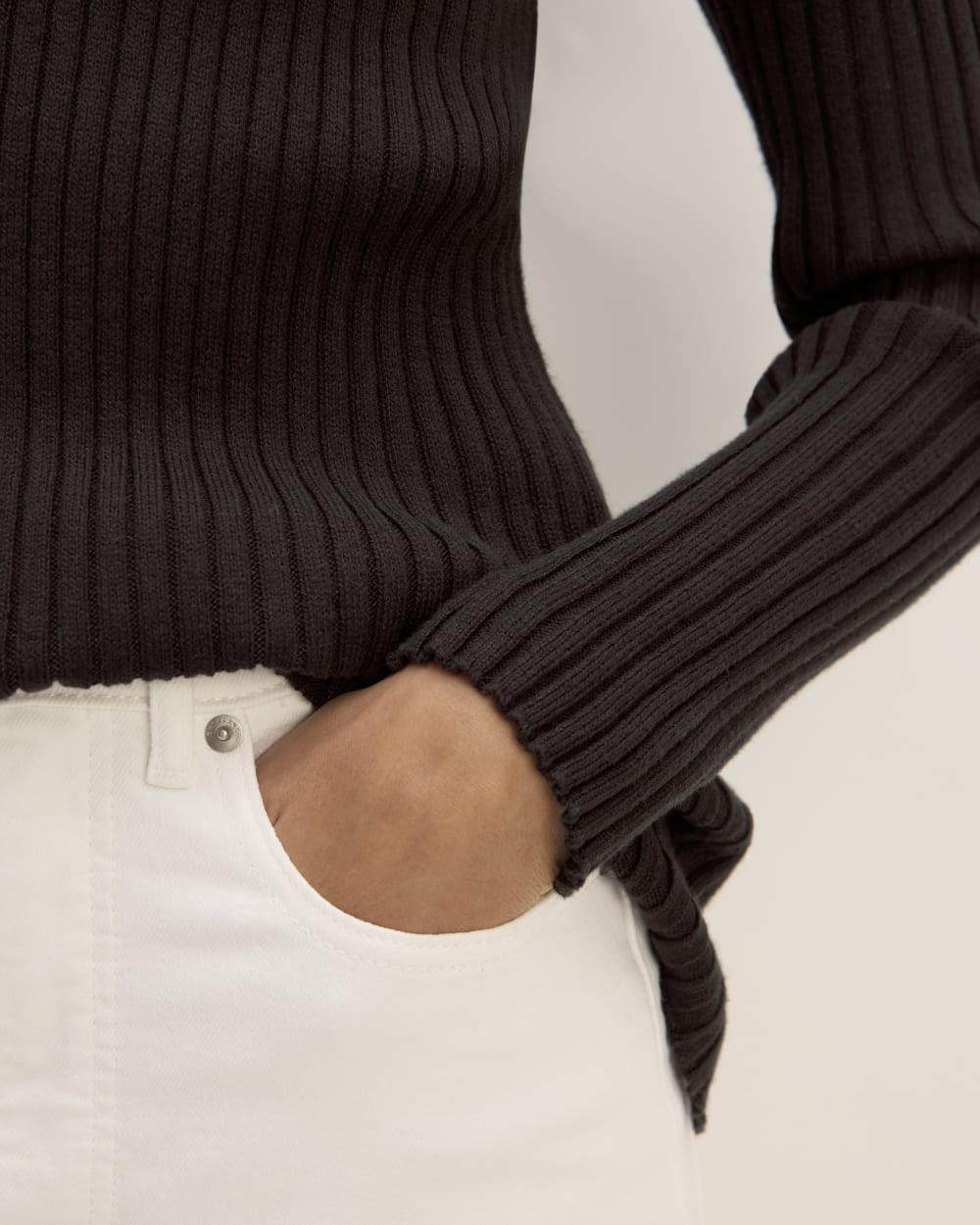 The Cotton Rib Crew | Black