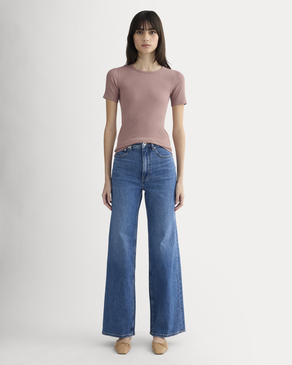 The Luxe Rib Crew | Rose Dusk