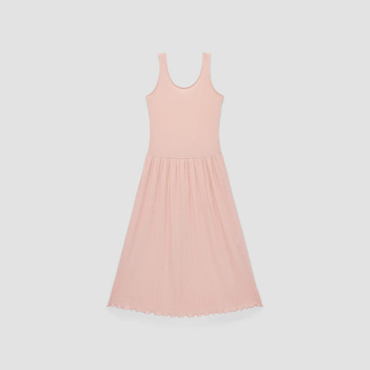 The Rib Soft Knit Scoop-Neck Dress | Petal Pink