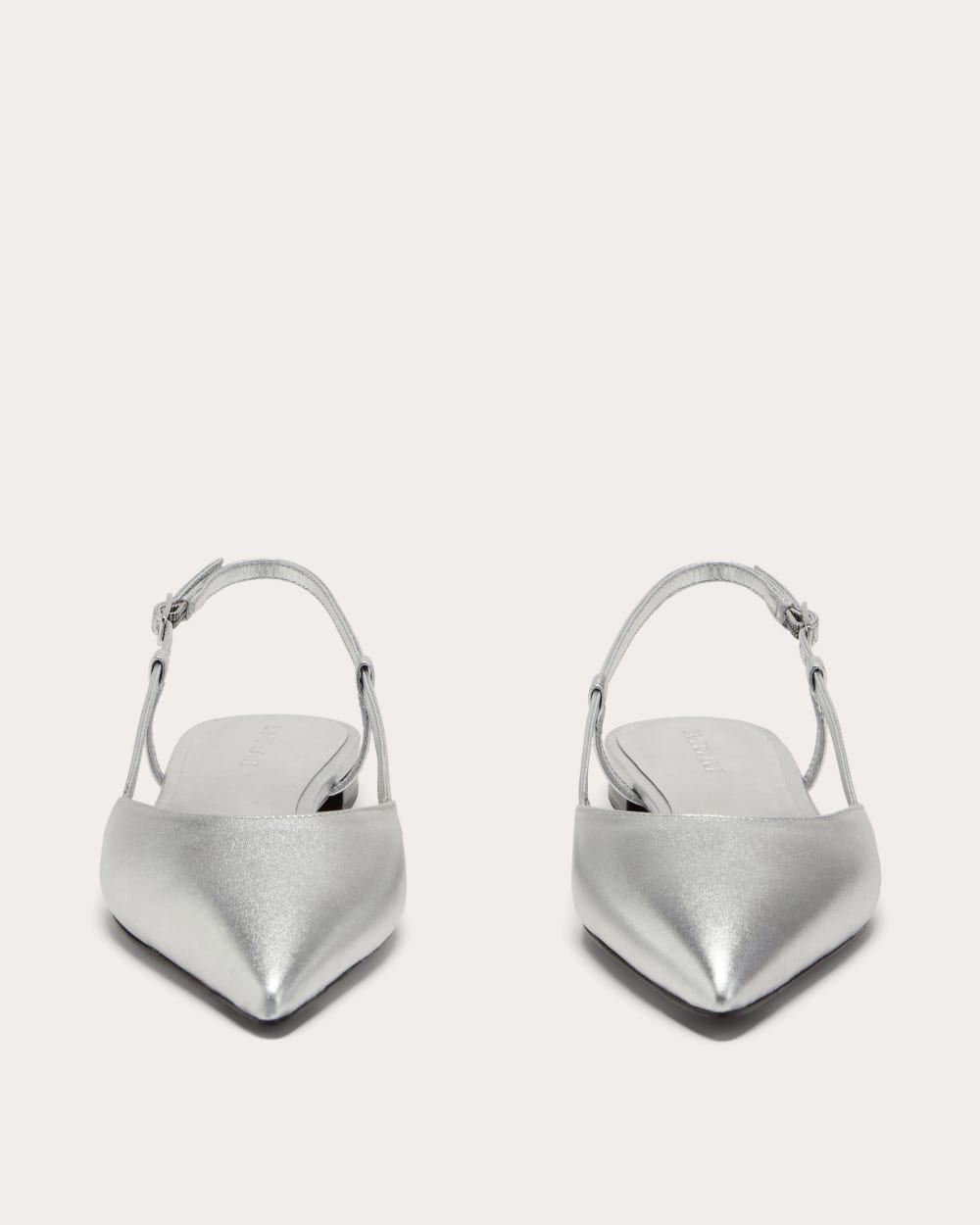 The Studio Slingback Flat | Silver