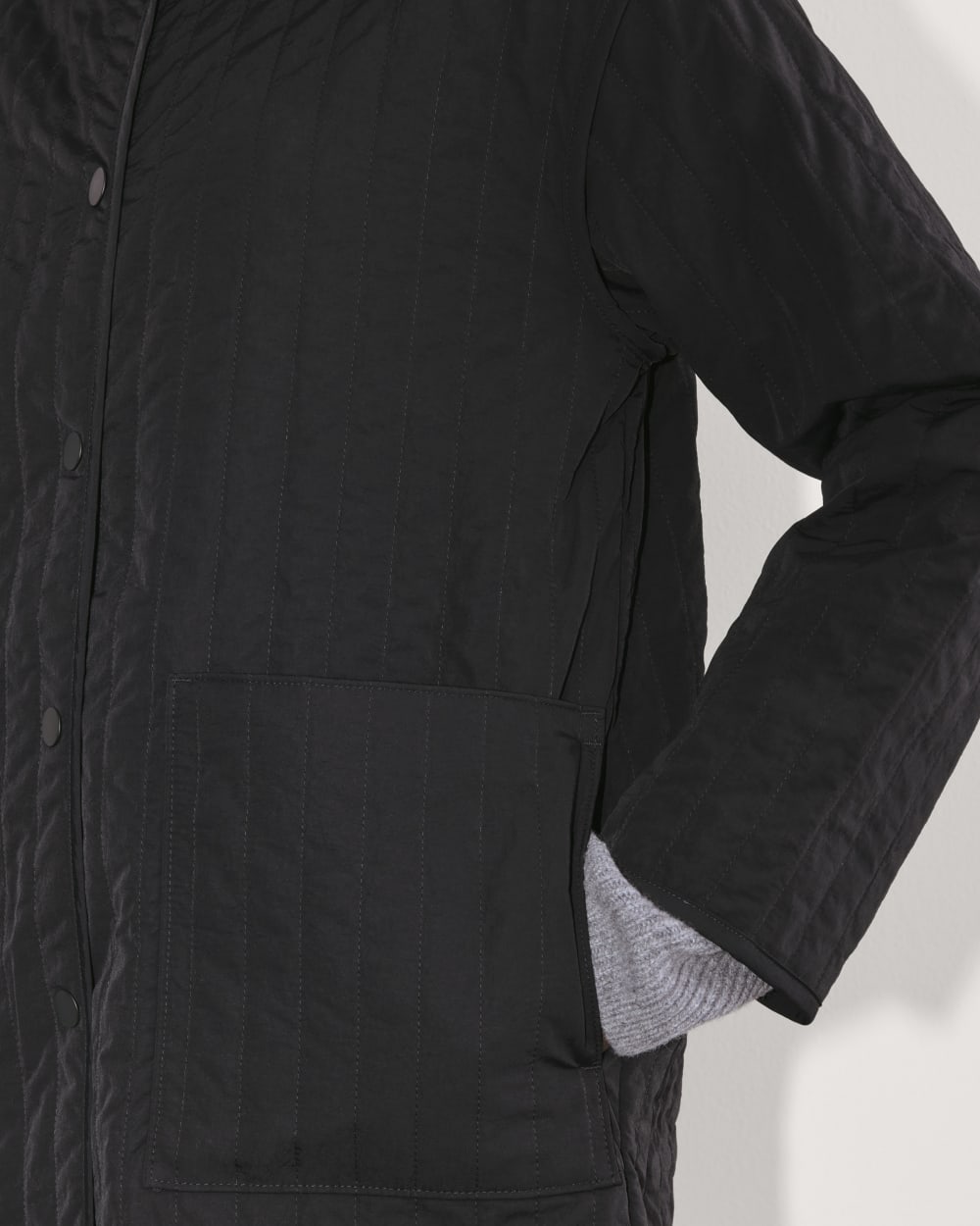 The Midi Quilted Liner | Black