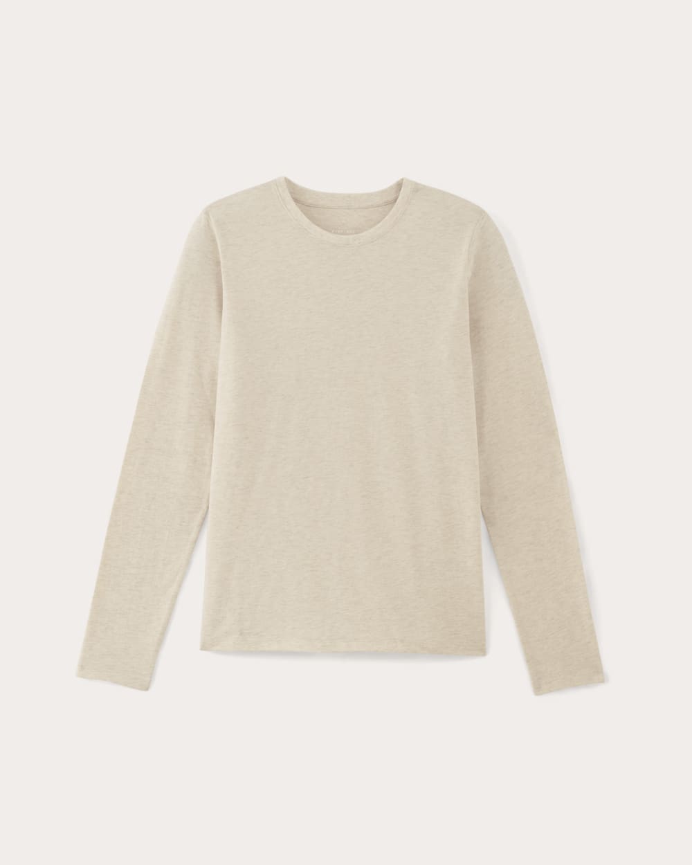 The Slim Long-Sleeve Crew in Essential Cotton | Heathered Oat