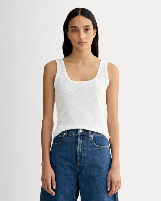 The Pointelle Cami | White