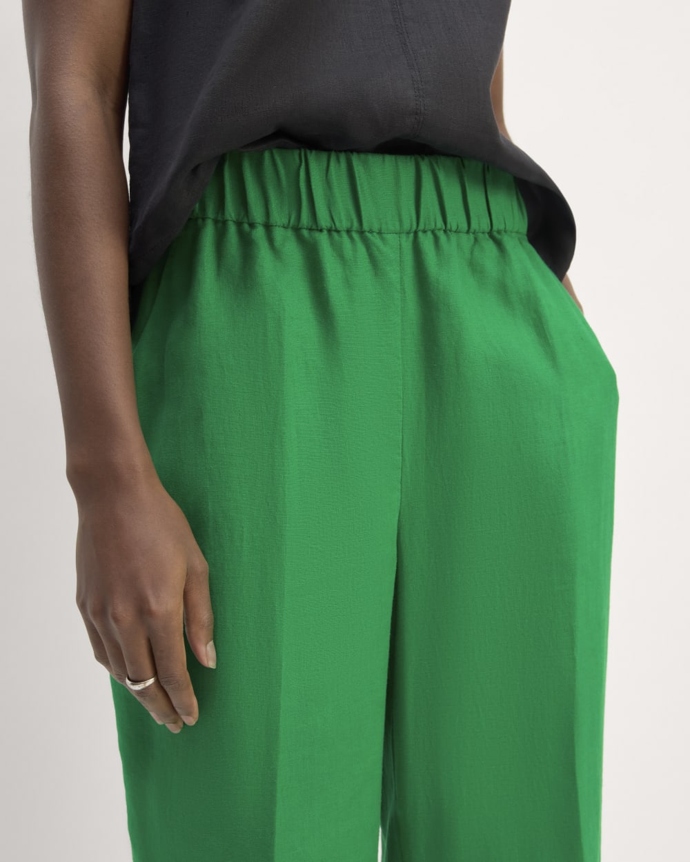 The Linen Easy Pant | Grass Green