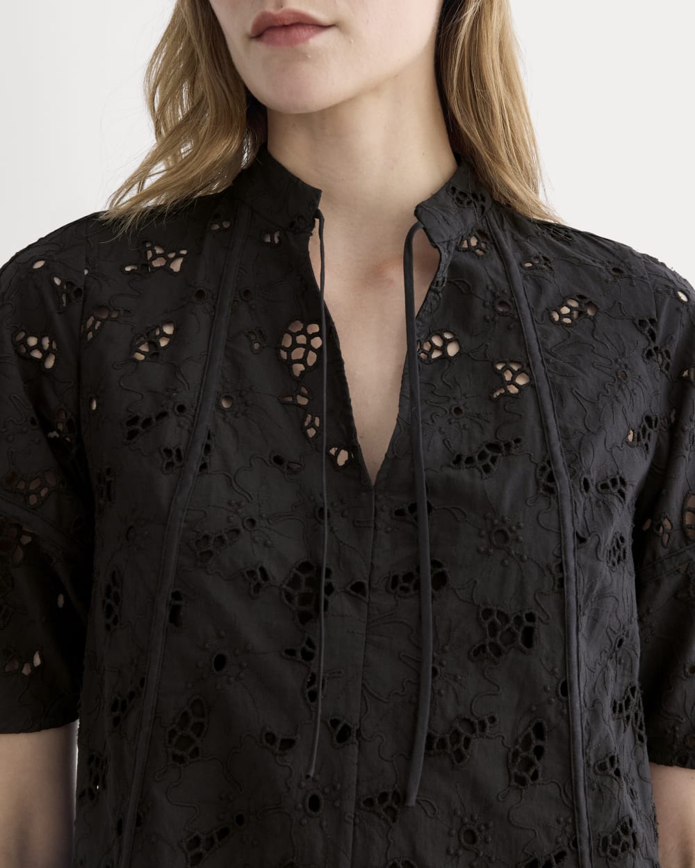 The Eyelet Midi Dress | Black