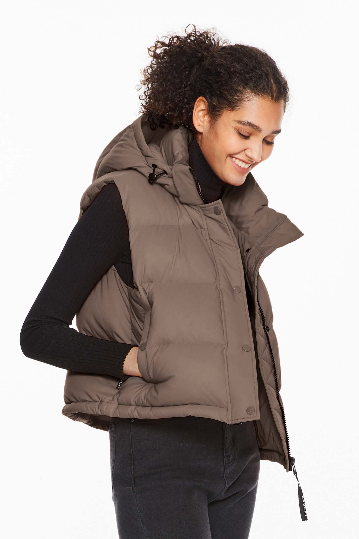 Aurora Hooded Down Puffer Vest