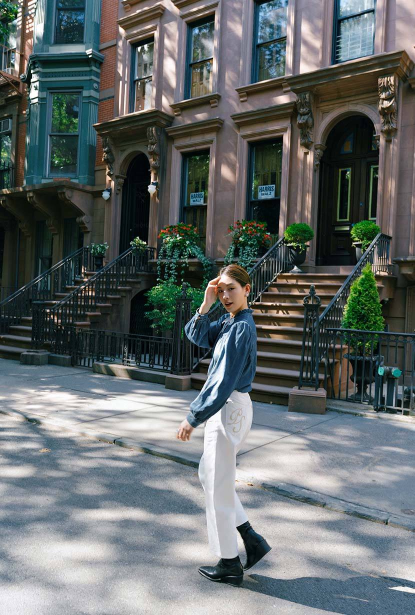 Bethany Denim Blouse - Indigo