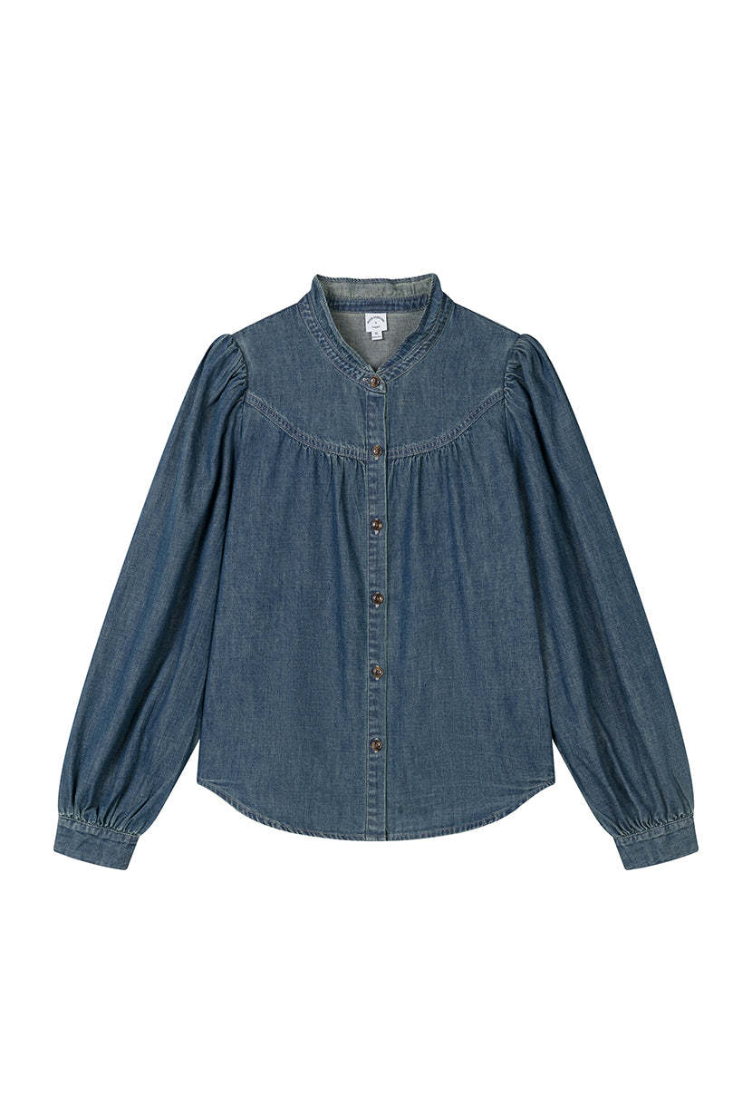 Bethany Denim Blouse - Indigo