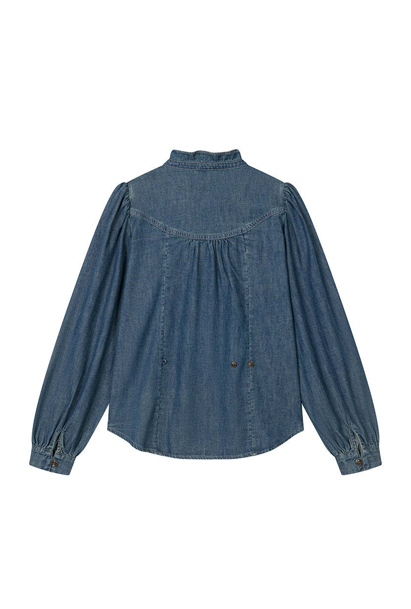 Bethany Denim Blouse - Indigo