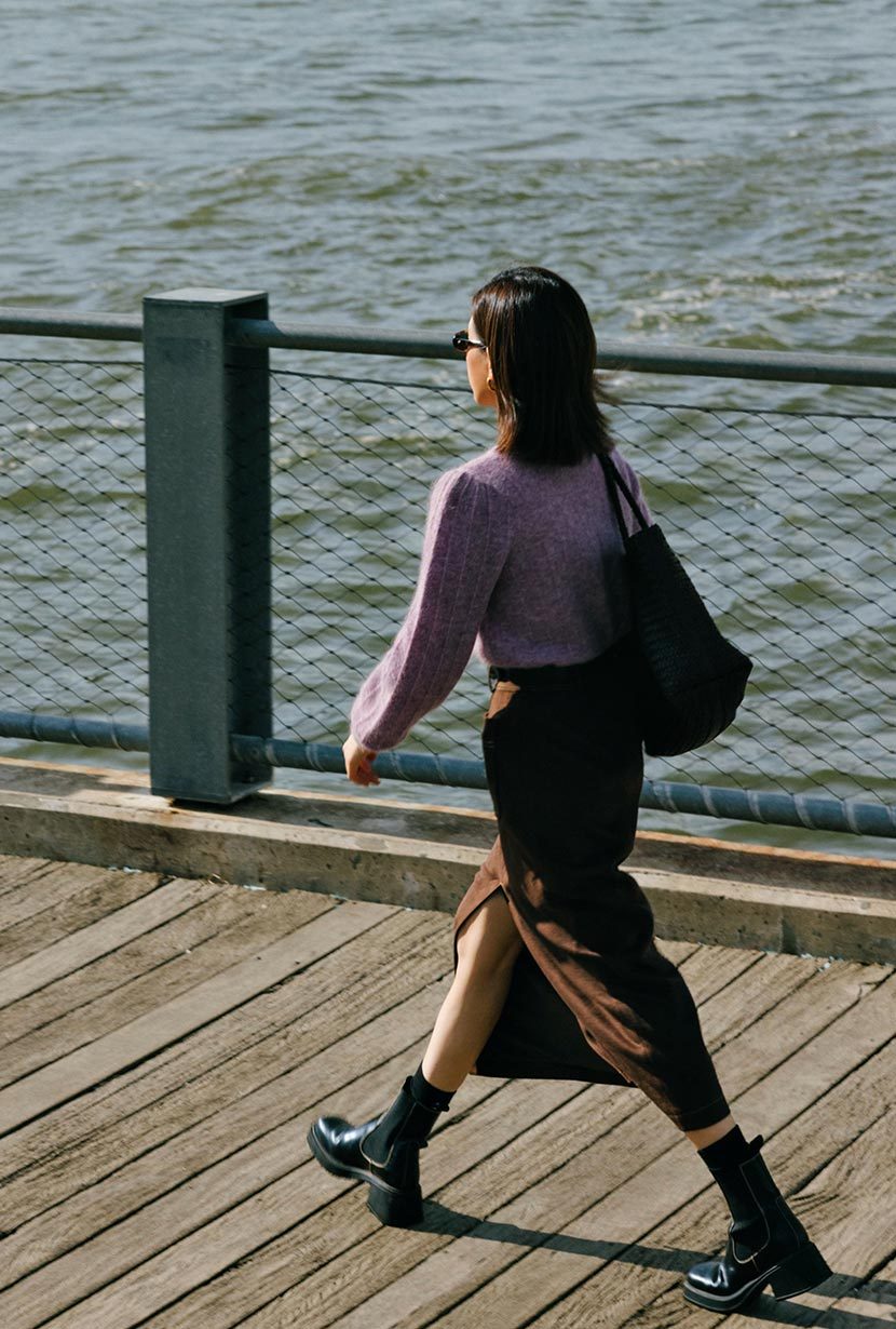 Diane Mohair Cardigan - Plum