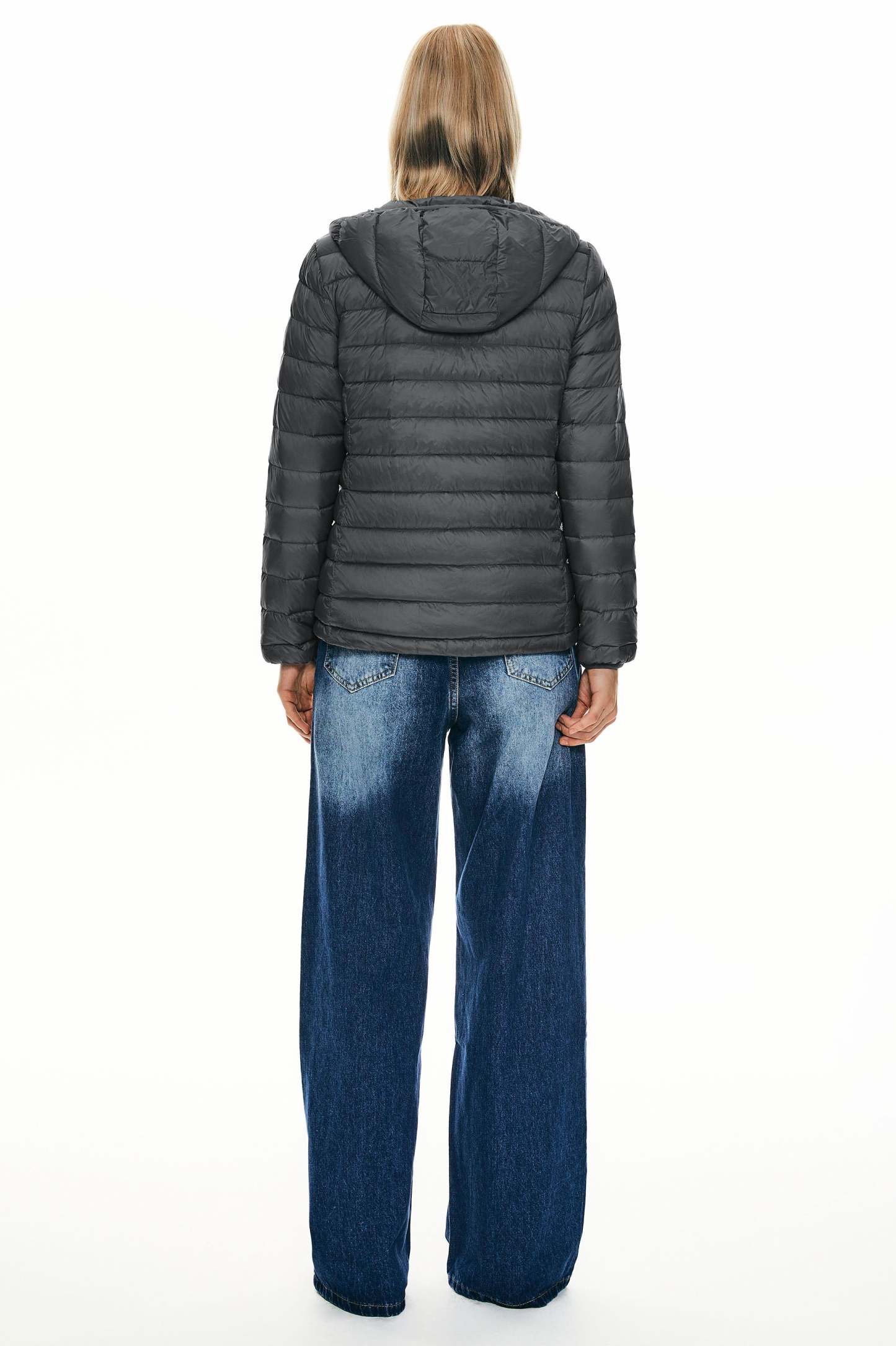 Lightweight Packable Down Jacket with Stand Collar with hood