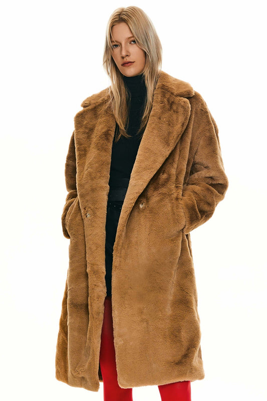Oversized Long Sherpa Teddy Coat