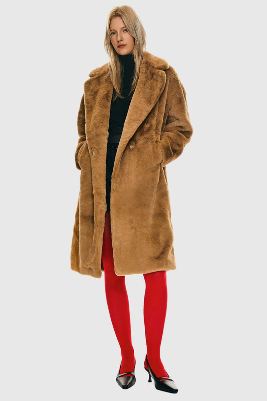 Oversized Long Sherpa Teddy Coat