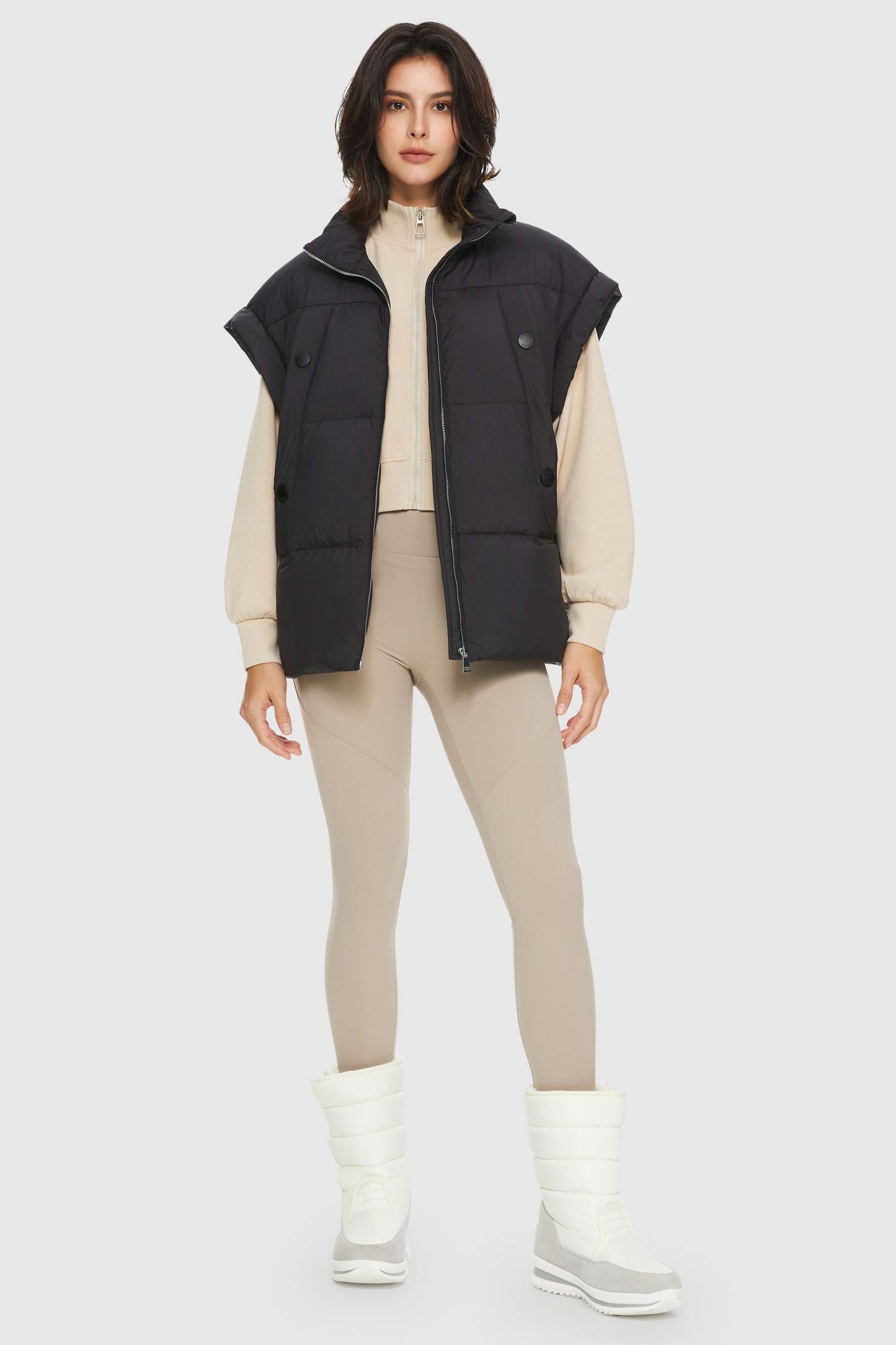 Oversized Sleeveless Classic Puffer Vest