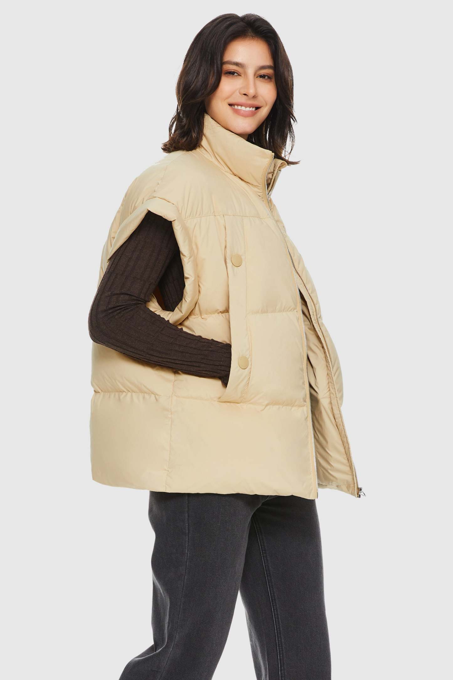 Oversized Sleeveless Classic Puffer Vest