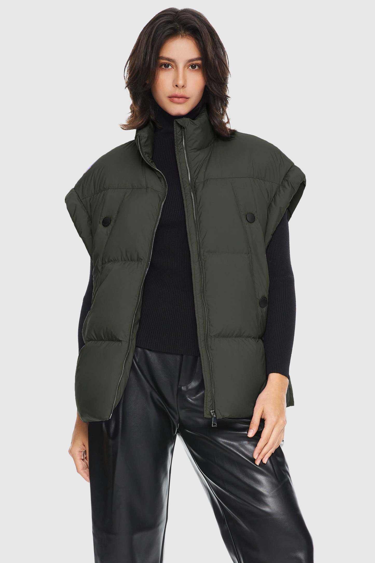 Oversized Sleeveless Classic Puffer Vest