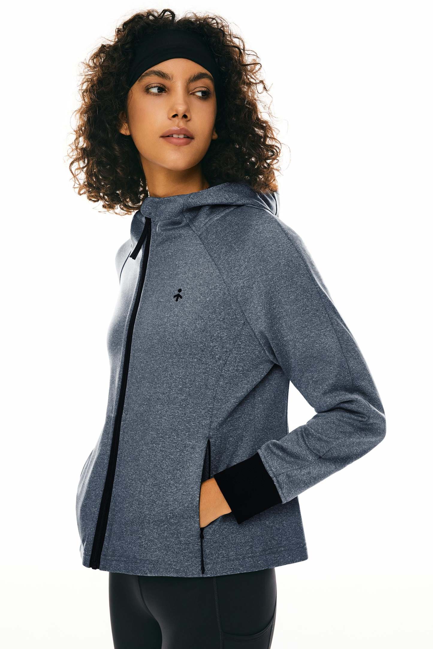 Zip Up Fleece Lined Hoodie Long Sleeve Cropped Sweatshirt