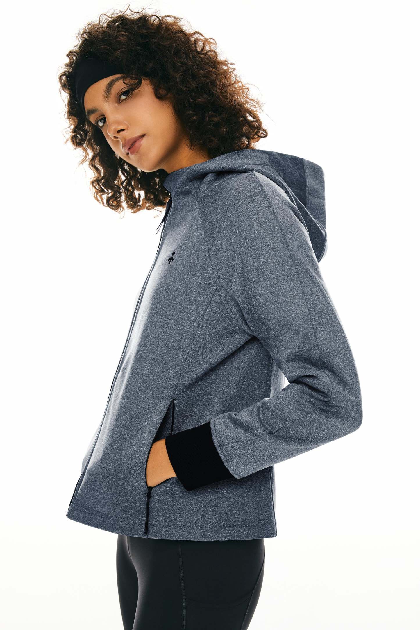 Zip Up Fleece Lined Hoodie Long Sleeve Cropped Sweatshirt