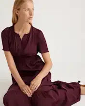 Washable Stretch Silk Tiered Maxi Dress