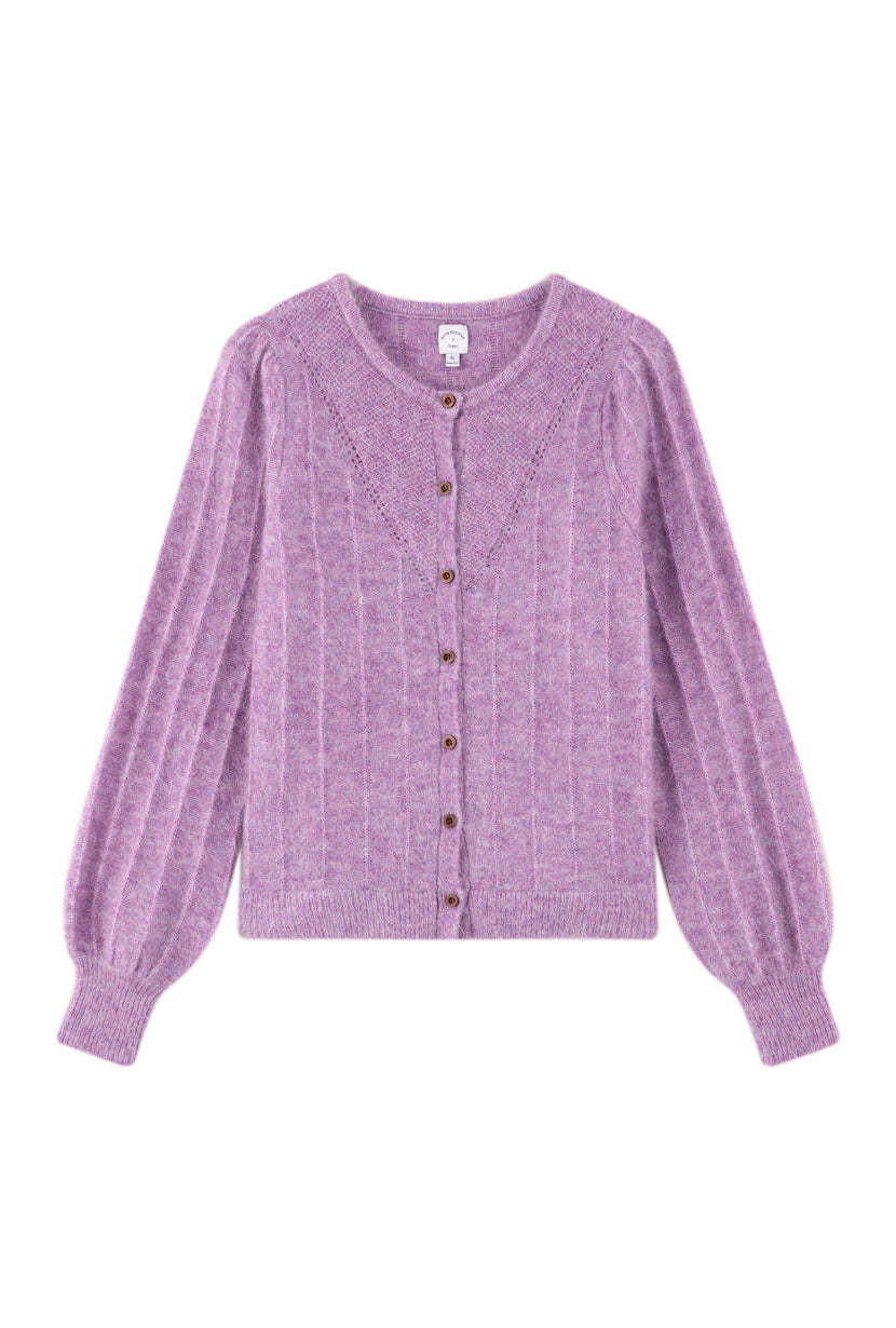 Diane Mohair Cardigan - Plum