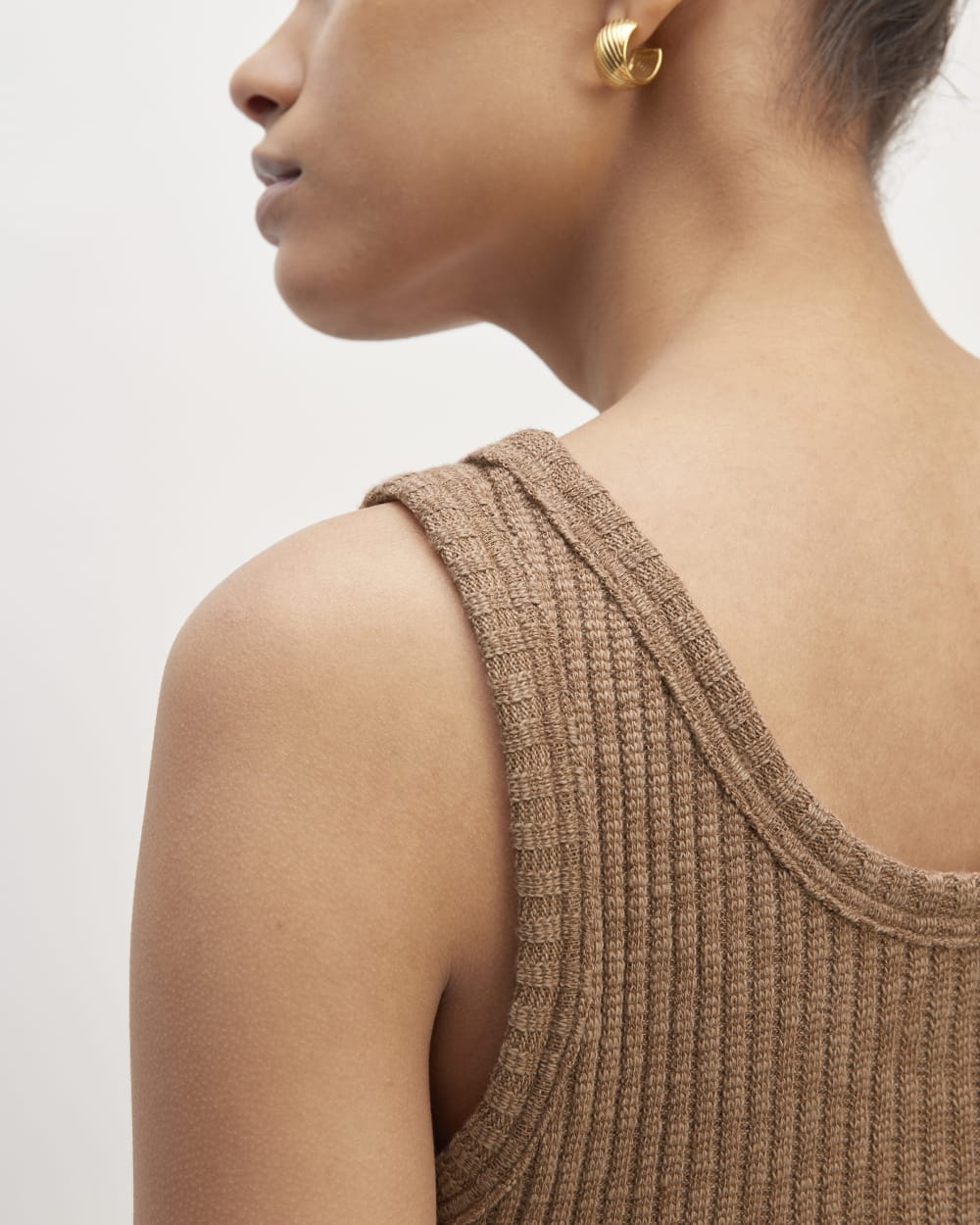 The Cozy Rib Tank | Carob Brown