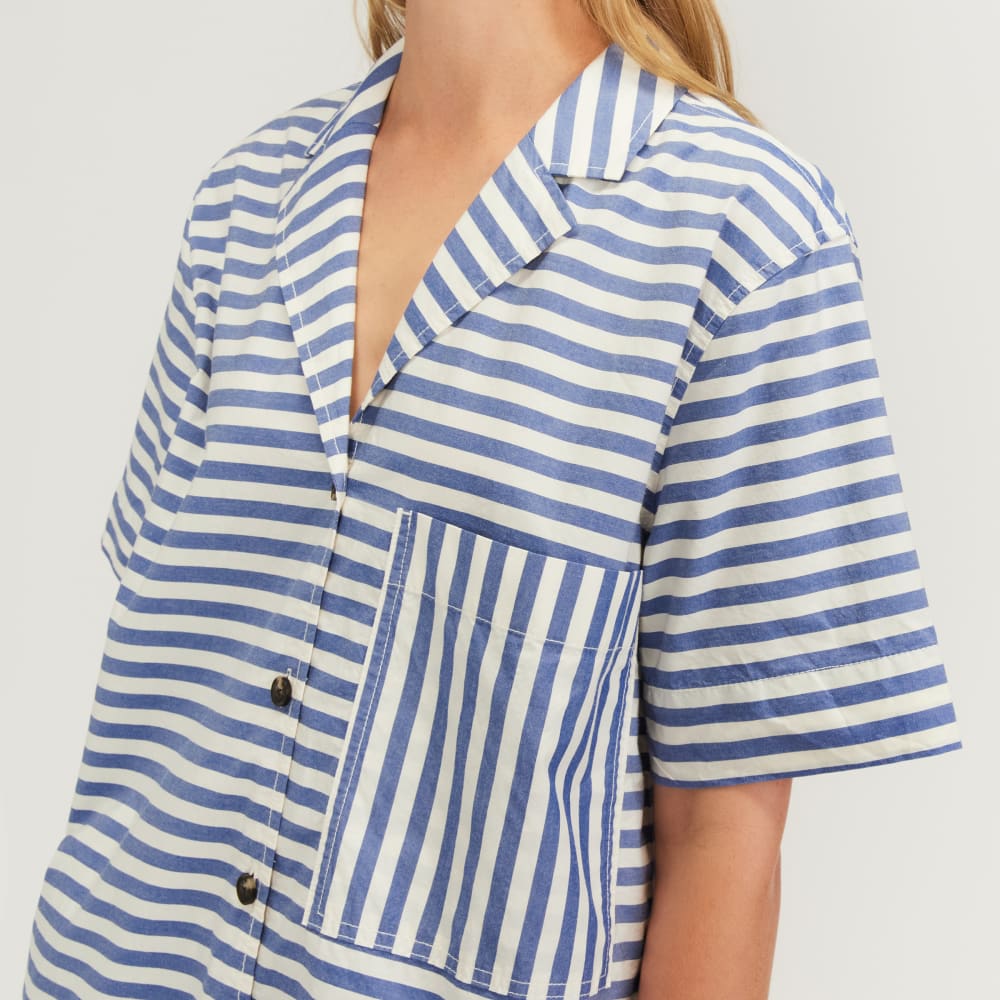 The Poplin Shirt | Mazarine Blue / Bone