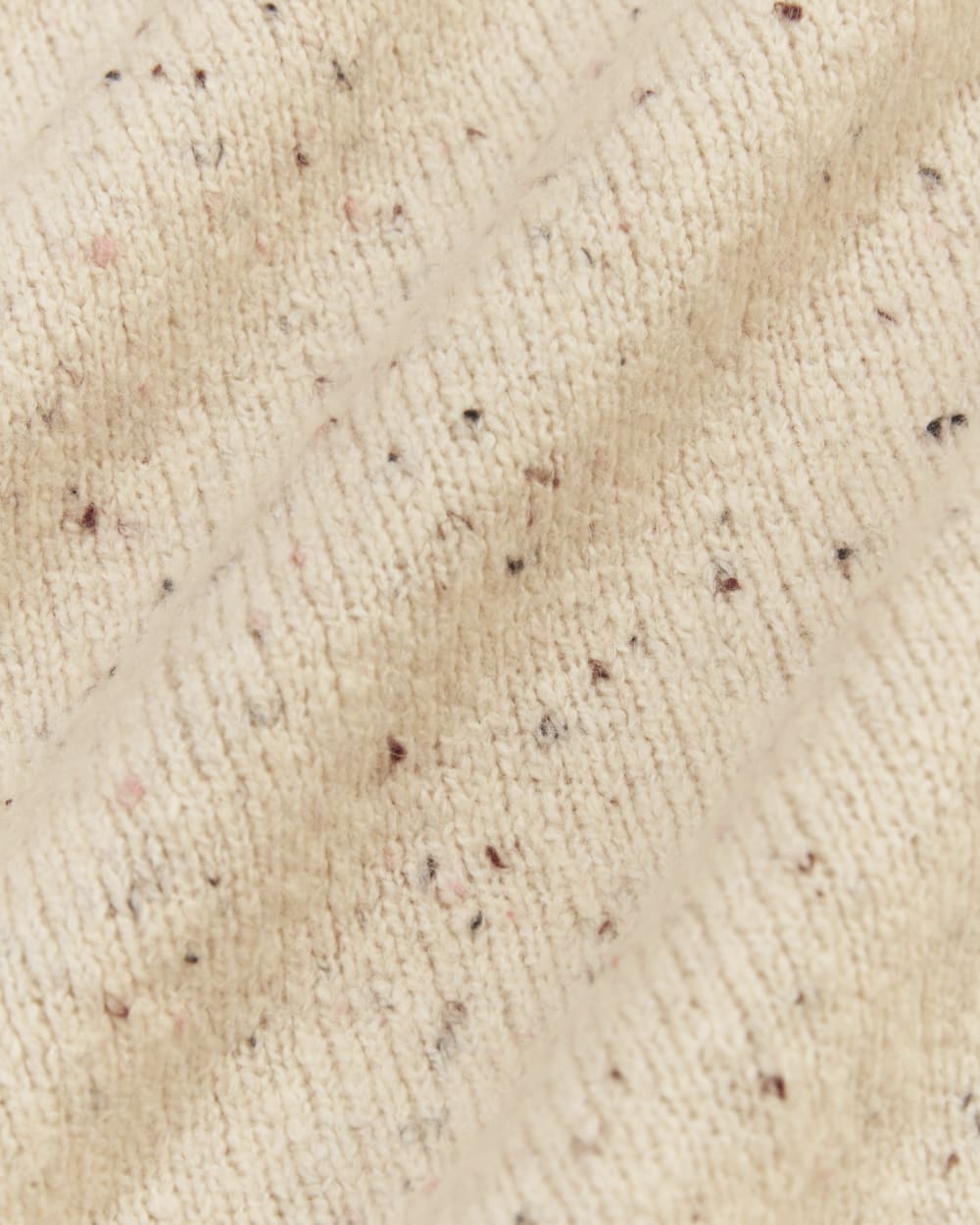 The Mockneck Sweater in Plush Cotton | Cream Confetti