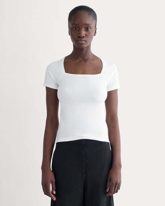 The Form Square-Neck Top | White