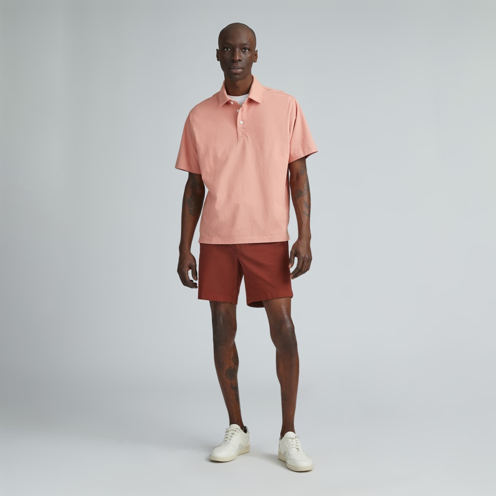 The Premium Weight Relaxed Polo | Light Rose