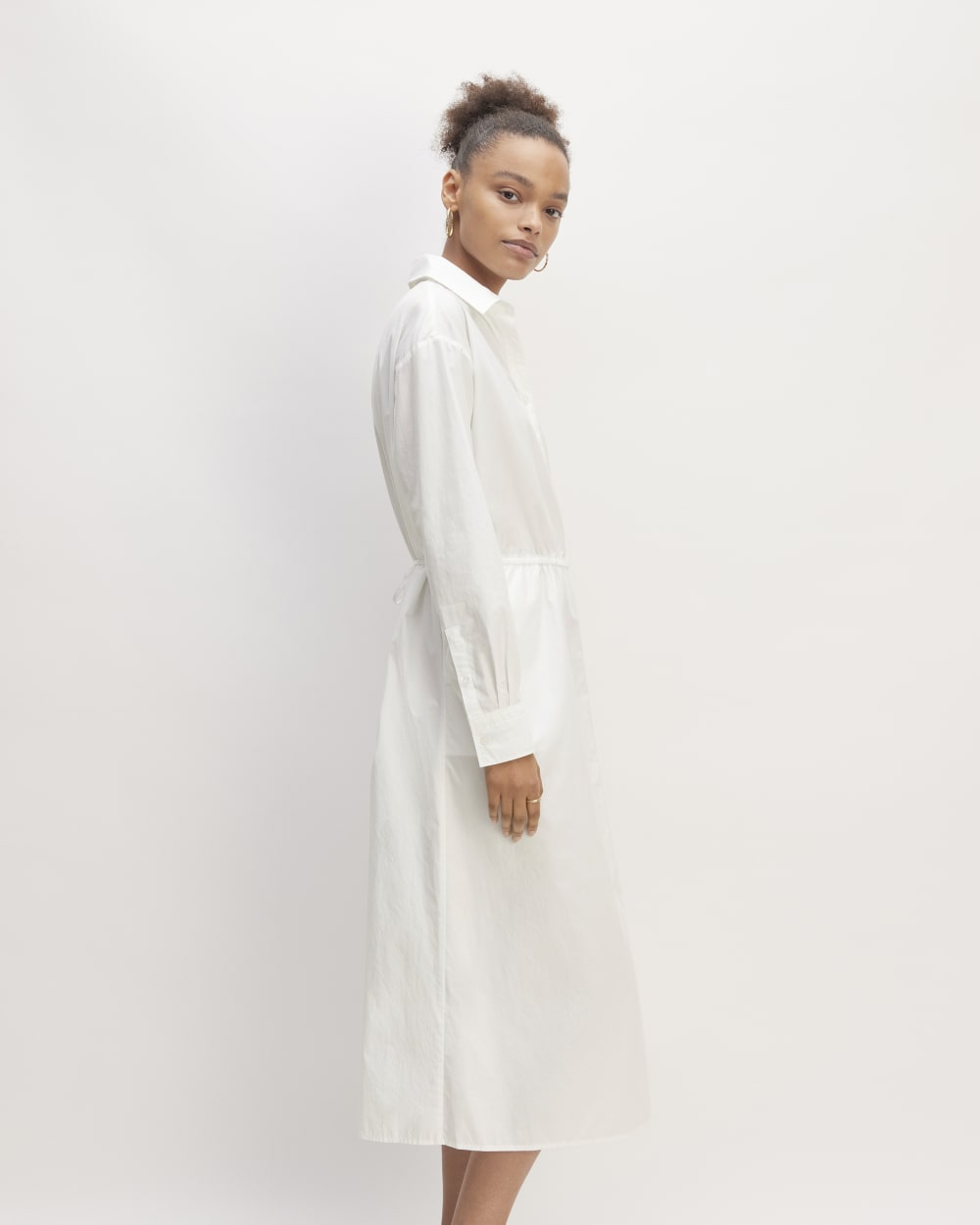 The Supima® Cotton Midi Shirt Dress | White