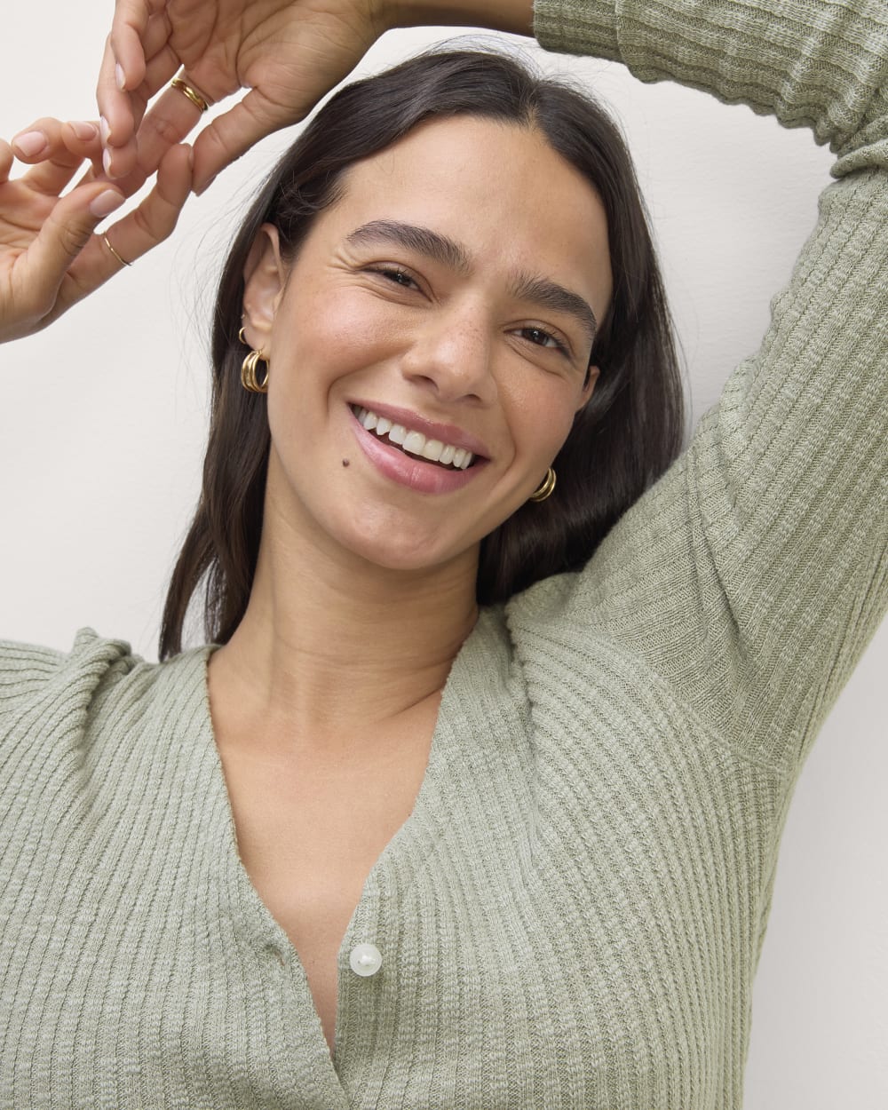 The Cozy Rib Cardigan | Sage Green