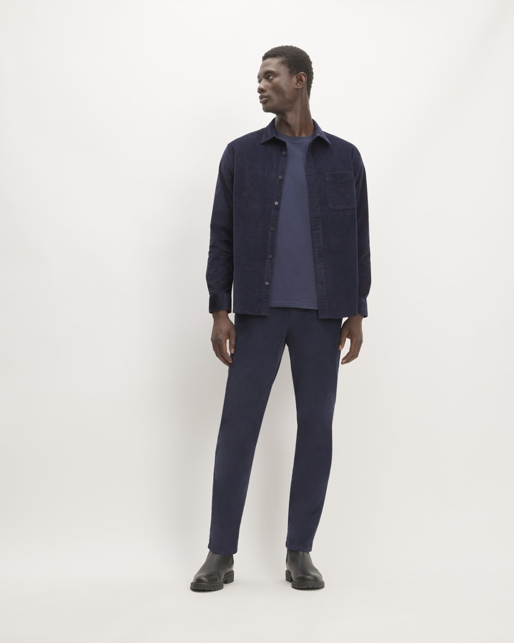 The Relaxed Corduroy Shirt  | Navy