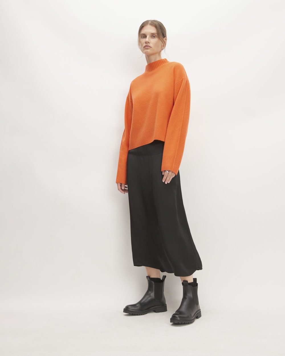 The Good Merino Wool Mockneck Sweater | Orange