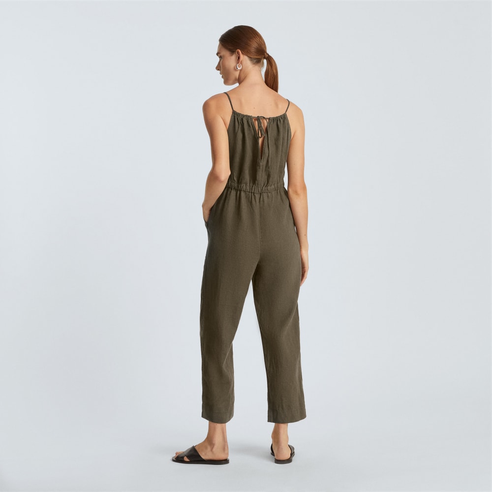 The Linen Shoestring Jumpsuit | Beech