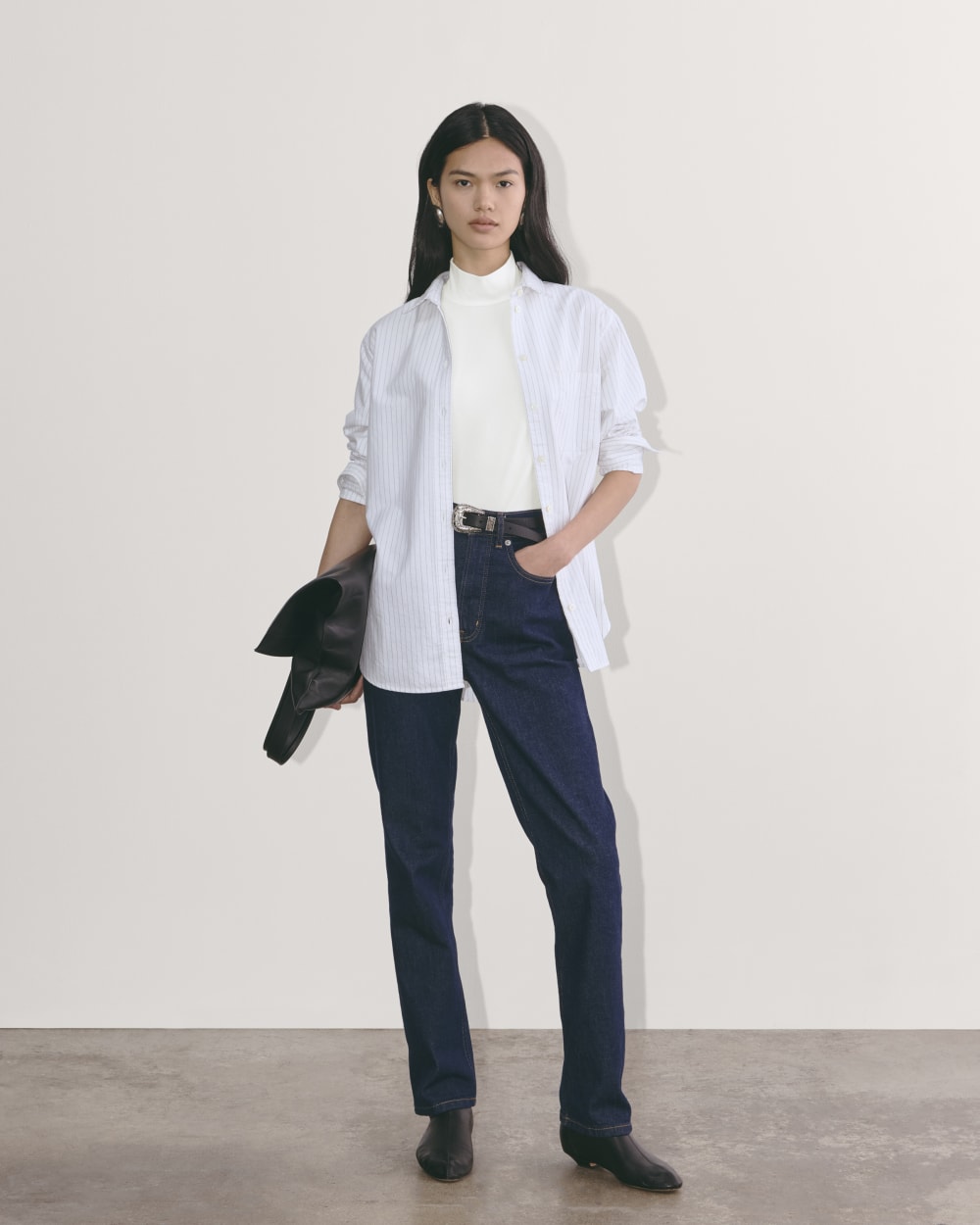 The Form Mock-Neck Tank | White