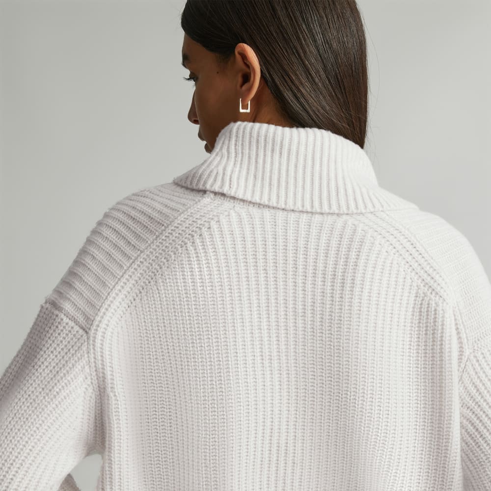 The Felted Merino Shawl Collar Sweater | Heathered Oat
