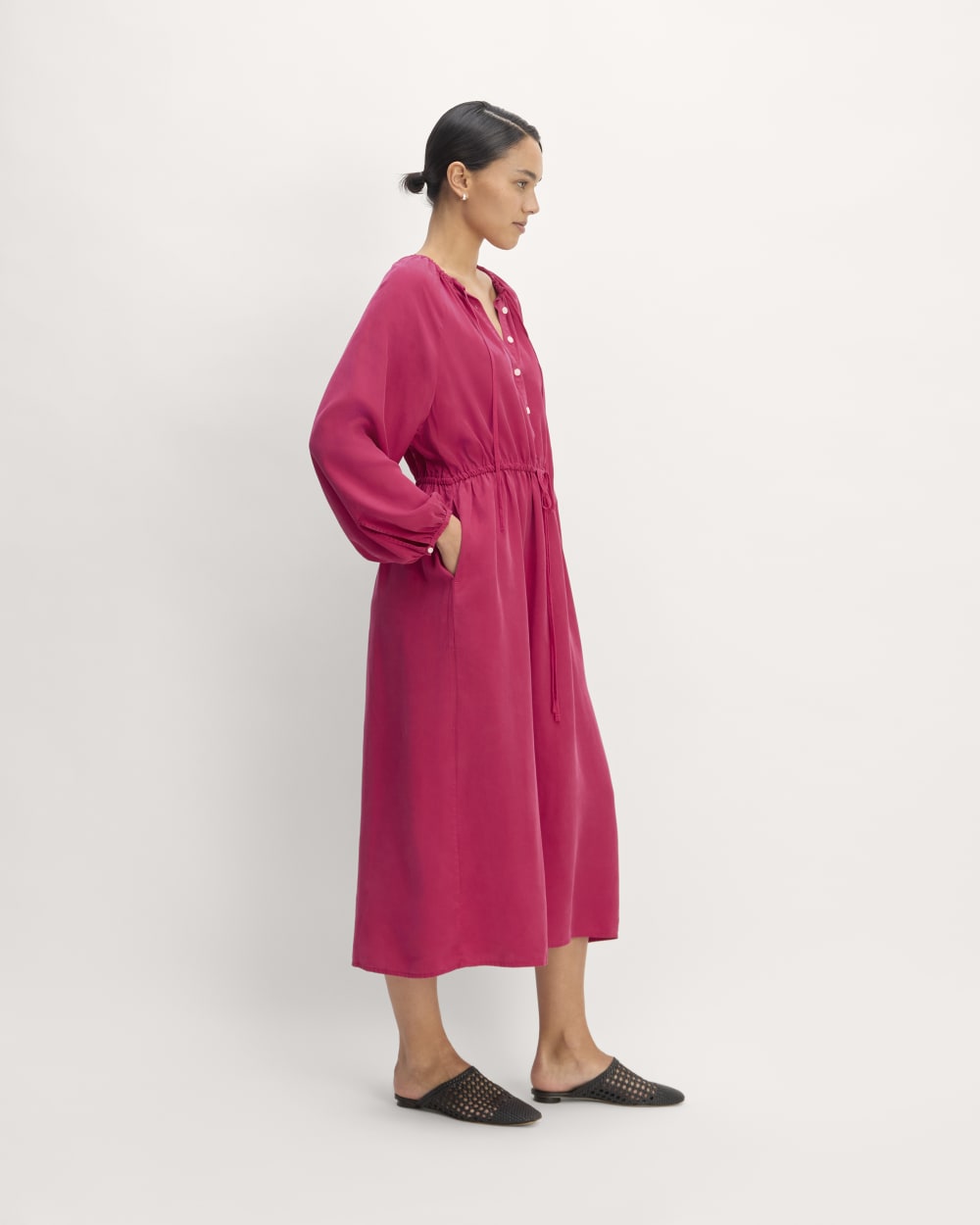 The TENCEL™ Gathered Maxi Dress | Red Currant