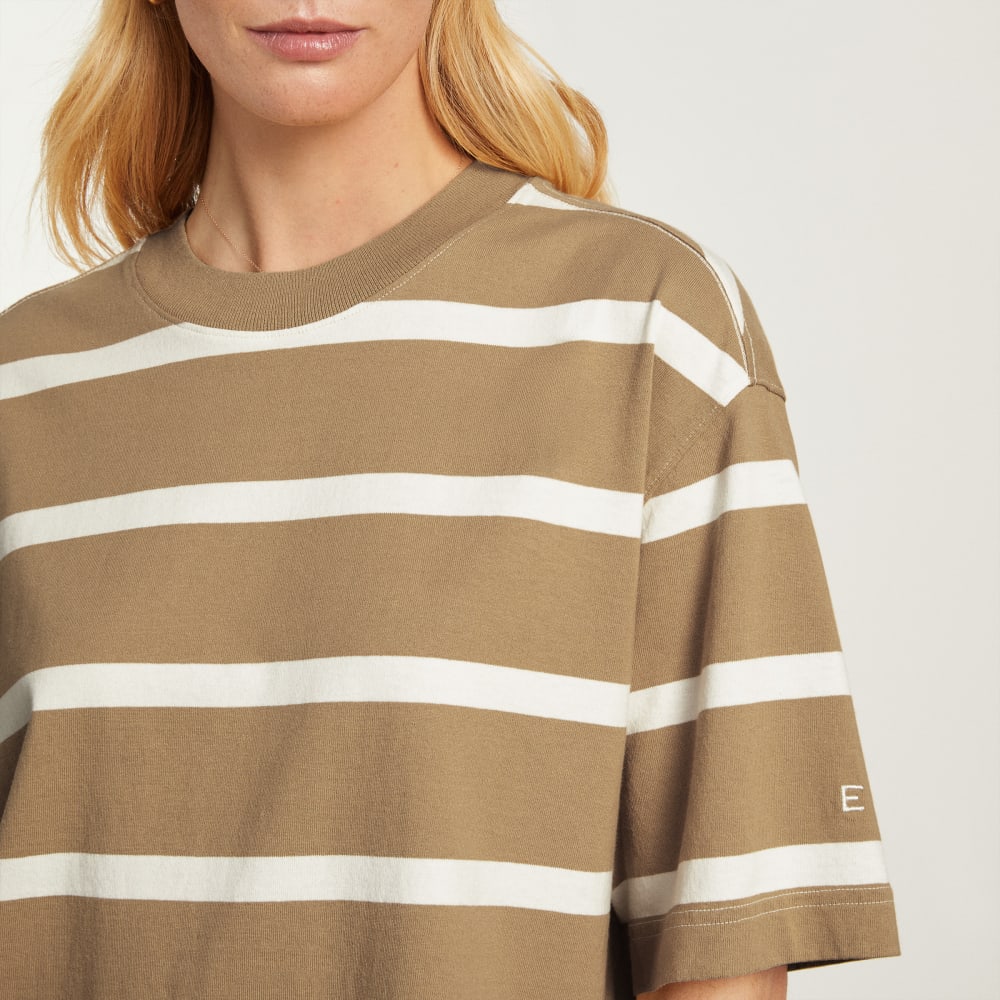 The Premium Weight Relaxed Tee | Iced Coffee / Tan