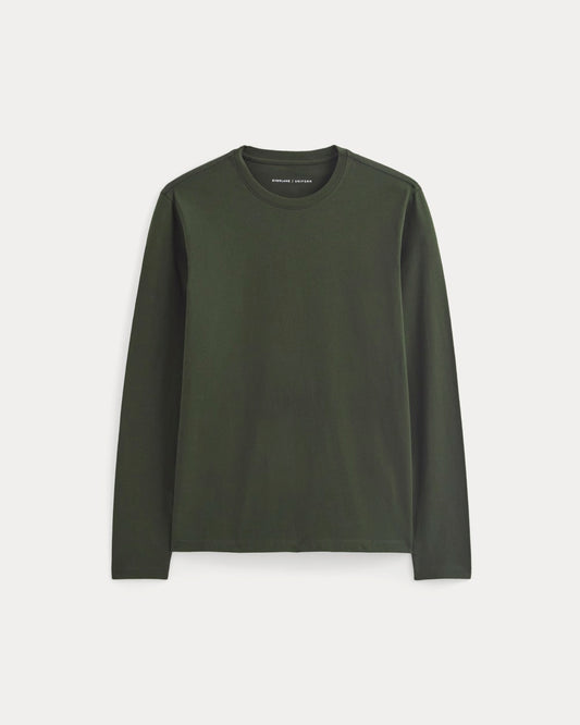 The Essential Organic Long-Sleeve Tee | Dark Green