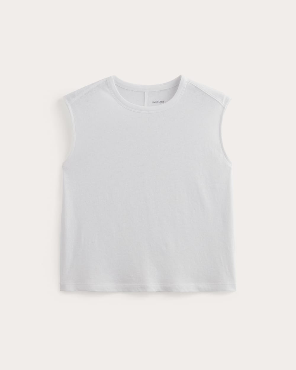 The Muscle Tee in Cotton Linen | White