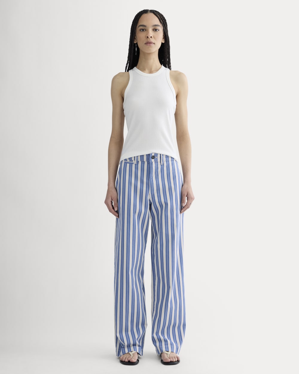 The Wide-Leg Chino | Dutch Blue / Natural