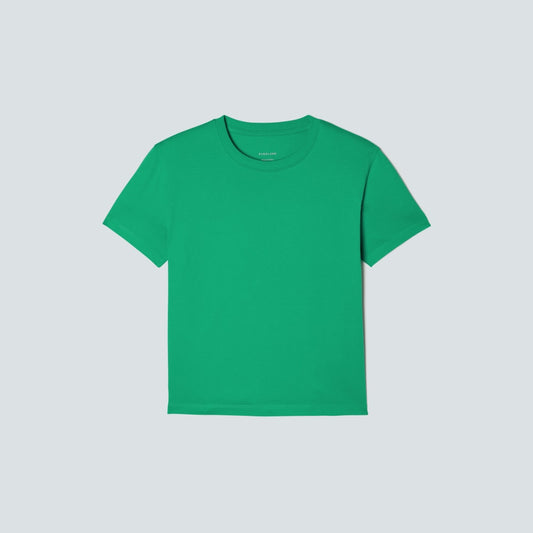 The Box-Cut Tee in Essential Cotton | Bright Jade | No Pocket
