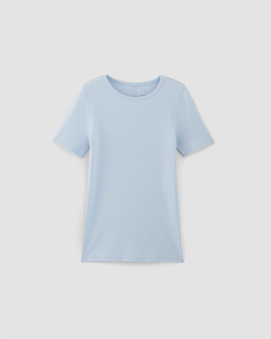 The Luxe Rib Crew | Chambray Blue