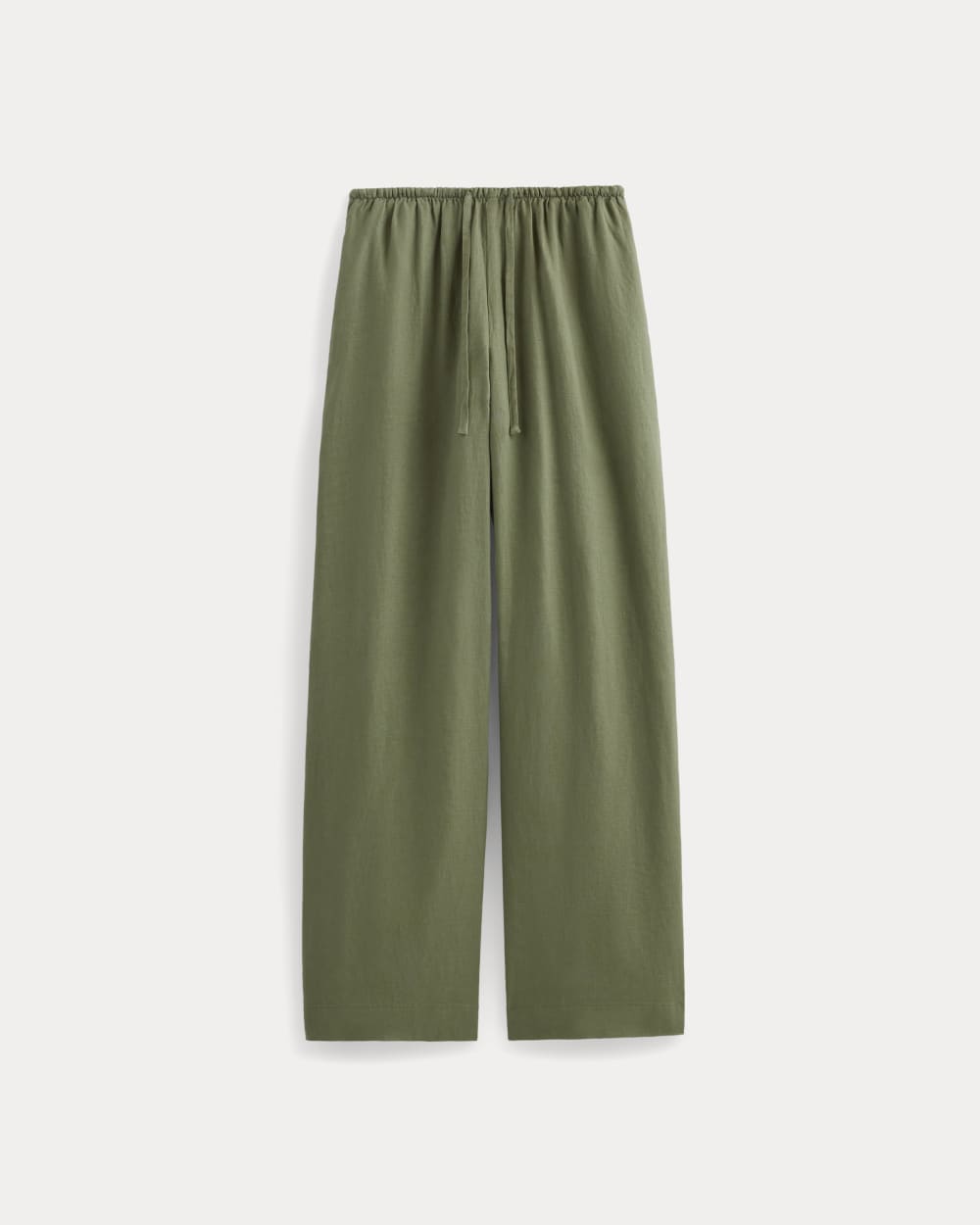 The Drawstring Pant in Linen | Lichen Green