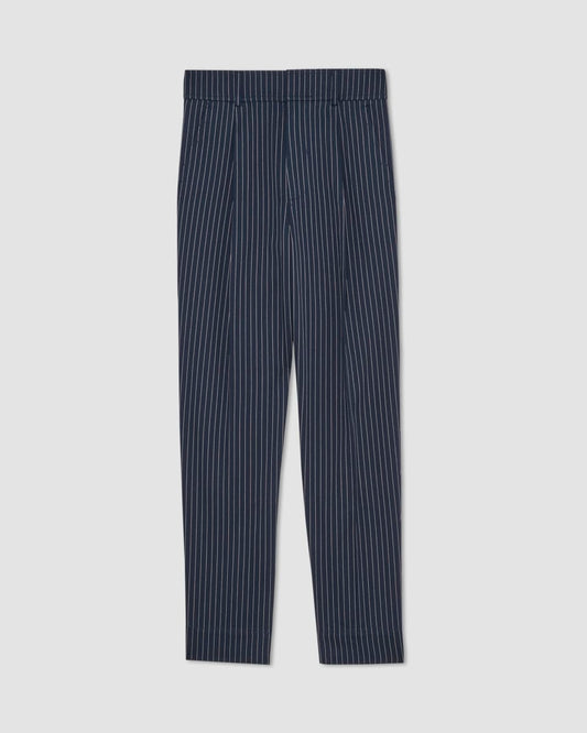 The Draper Tapered Pant in Buttersmooth | Navy / Bone
