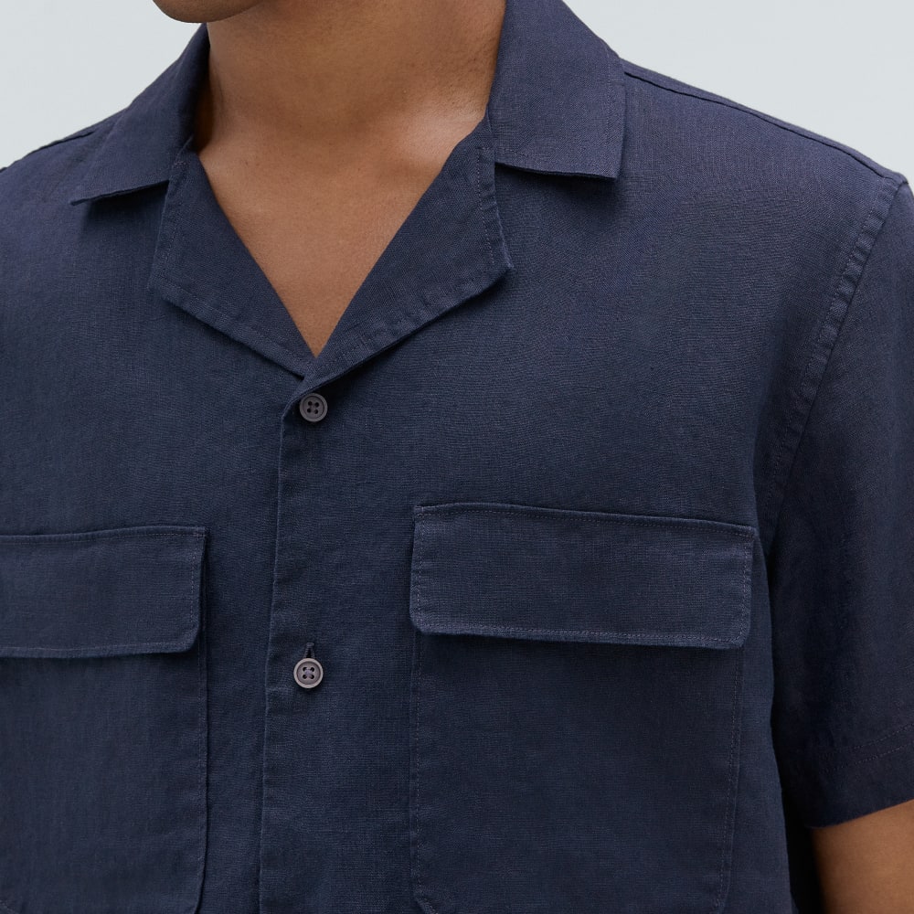 The Resort Shirt in Linen | Deep Navy