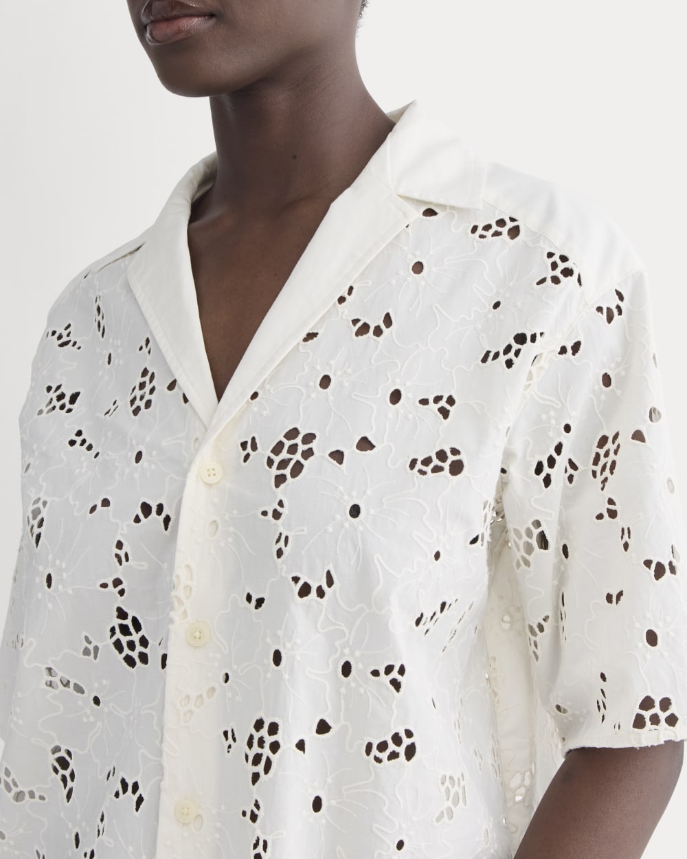 The Eyelet Camp Shirt | Bone